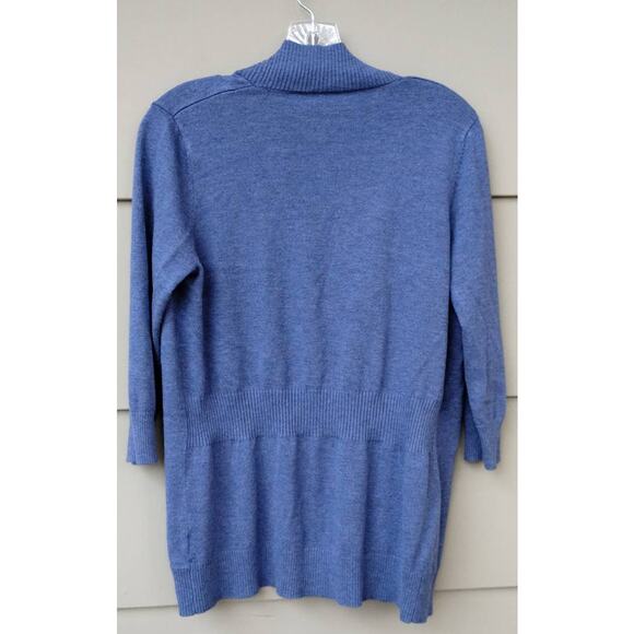 RED label brand Open Lightweight Rayon blend Cardigan Cornflower Blue Size L - Picture 3 of 9